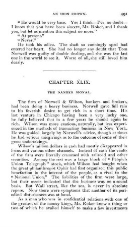 Chapter XLIX. The Danger Signal.