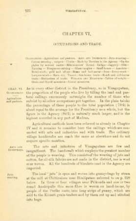 Chapter VI. Occupations and trade