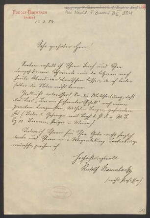 Brief an Ferruccio Busoni : 13.03.1884