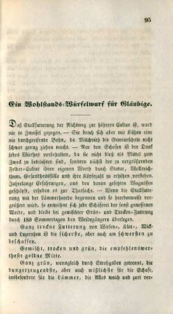 Ein Wohlstands-Würfelwurf für Gläubige.