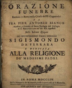 Orazione funebre