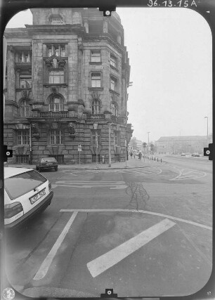 Leipzig-Zentrum, Dittrichring 21. Geschäftsthaus (ehem. "Haus der deutsch-sowjetischen Freundschaft"; 1908). Straßenfront (Teilansicht, Bosestraße)
