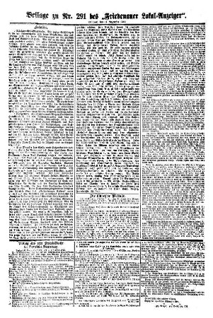 Beilage zu Nr. 291