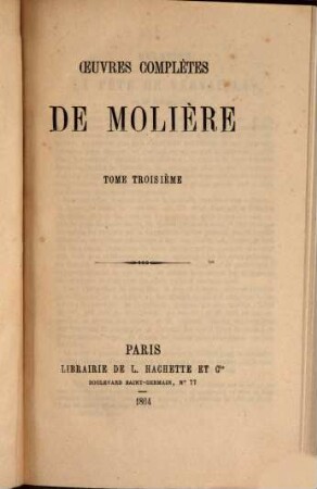 Oeuvres complètes, 3