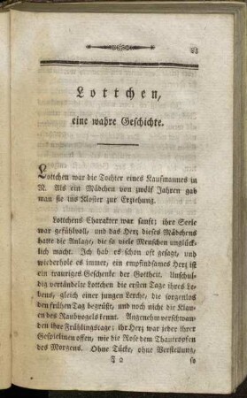 Lottchen, eine wahre Geschichte.