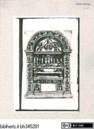 Codex AlbaniGrabmal von Cristoforo und Domenico della Rovere - Roma, S. Maria del Popolo, 1a cappella di destra: A. Bregno, monumento sepolcrale del card. Cristoforo d. Rovere (1483)