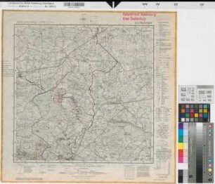 Katasteramt Tecklenburg  Kreis Tecklenburg, Meßtischblatt Hasbergen 3713, Farbige Einzeichnung mit Namensliste