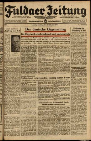 Ausgabe vom Samstag, den 17. Juni 1944.
