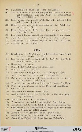 Gläser (Nr. 591-639)