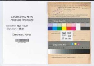 Entnazifizierung Alfred Drechsler, geb. 13.04.1894 (Finanzbeamter)
