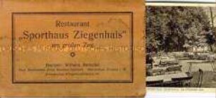 Leporello mit Ansichten aus dem Restaurant "Sporthaus Ziegenhals"