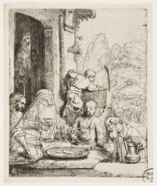 Abraham bewirtet die Engel