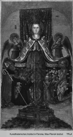 Schutzmantelmadonna umgeben von Heiligen