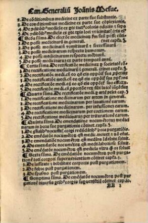 Generales Diui Mesue Canones Medicis multum necessarij Ad medicinarum electionem Ad medicinarum consolationem Ad medicinarum emendationem