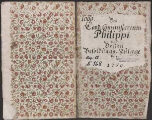 Besoldung des Landkommissars Philippi