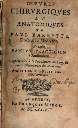 Oeuvres chirurgiques et anatomiques