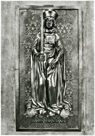 Meißen. Dom - Fürstenkapelle, Grabplatte Friedrich d. Streitbaren