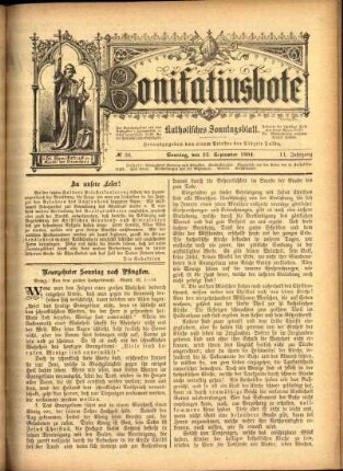 Ausgabe vom Sonntag, den 23. September 1894.