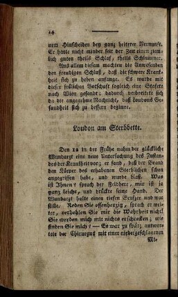 Loudon am Sterbbette.
