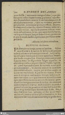 DLXXXVII. De Ciconia