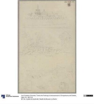 Türkische Festung & Karawanserei & Tempelruine mit Details