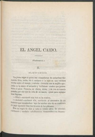 El ángel caído. - (Continuación.)