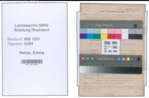 Entnazifizierung Emma Rehse , geb. 31.05.1909 ()