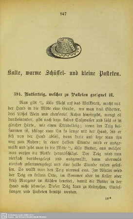Kalte, warme Schüssel- und kleine Pasteten