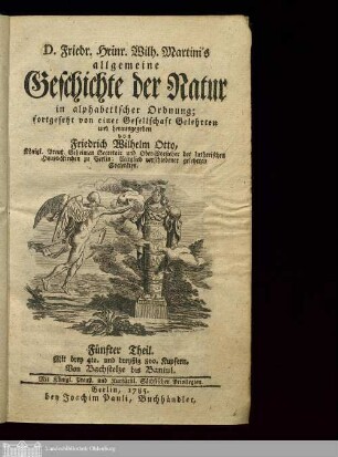 Theil 5, [Abtheilung 1/2]: Von Bachstelze bis Baniul : Mit drey 4to. und dreyßig 8vo. Kupfern