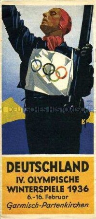 Informations- und Werbeprospekt für den Austragungsort der IV. Olympischen Winterspiele 1936, Garmisch-Partenkirchen