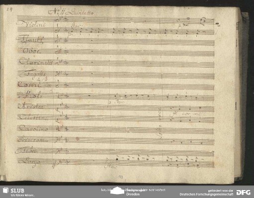 Quintetto: "Il cor mi palpita"
