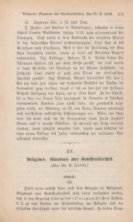 213-226 Religions-, Glaubens- oder Gewissensfreiheit : III.