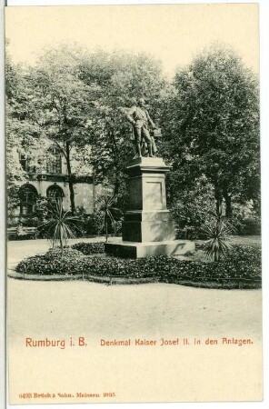 Rumburg. Denkmal Kaiser Josef II. in den Anlagen