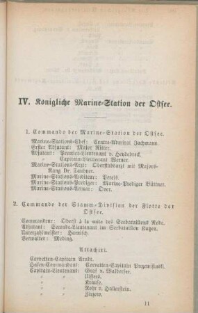 IV. Königliche Marine-Station der Ostsee.