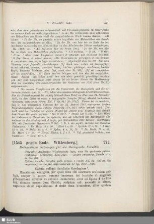 272. [1545, gegen Ende. Wittenberg]