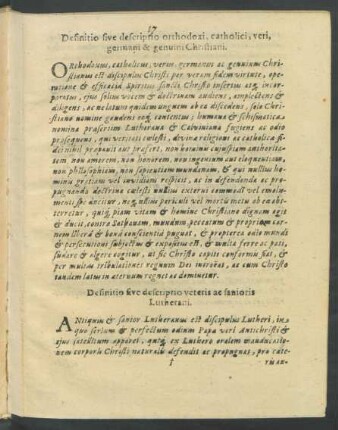Definitio sive descriptio veteris ac sanioris Lutherani.