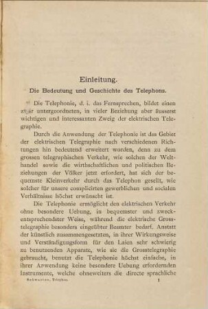 Telephon, Mikrophon und Radiophon : mit besonderer Rücksicht auf ihre Anwendung in der Praxis