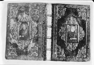 Bibeldeckel mit Porträts von Martin Luther und Philipp Melanchton