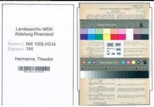 Entnazifizierung Theodor Hermanns , geb. 27.05.1898 (Leihbuechereibesitzer)