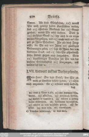 LVII. Antwort auf das Vorhergehende.