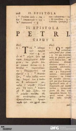 II. Epistola Petri.