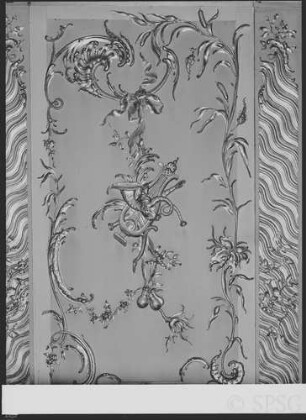 Potsdam, Stadtschloss, Konzertzimmer Friedrich II., R.:10, Detail der Westwand.