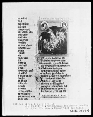 Weltchronik - Bruder Philipp — ---, Folio 1recto-256recto---, Folio 1recto-256rectoHimmelfahrt des Elias, Folio 236verso