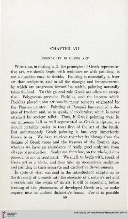 Chapter VII: Frontality in greek art