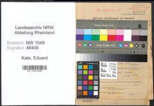 Entnazifizierung Eduard Kate , geb. 10.01.1885 (Betriebsleiter)