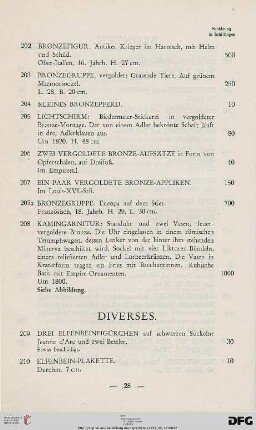 Diverses (Nr. 209-240)
