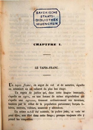 Les mystères de Paris : Par Eugène Sue. 1