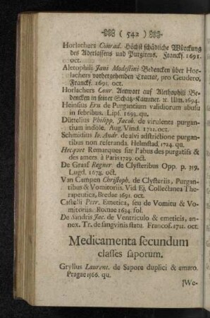 Medicamenta secundum classes saporum.