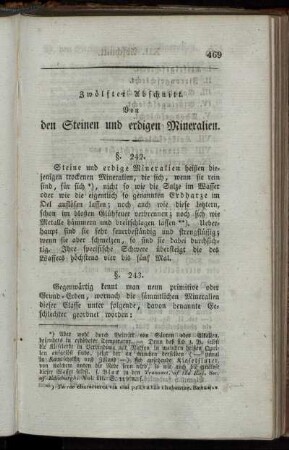 Zwölfter Abschnitt. Von den Steinen und erdigen Mineralien