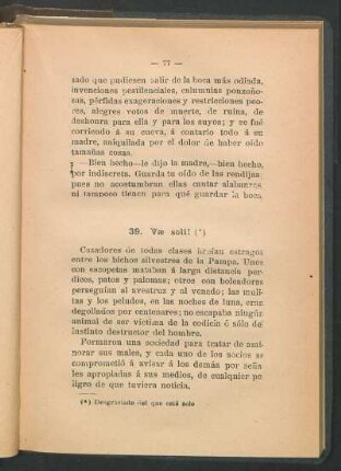 39. Væ soli! (*)